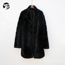 New Fashion cheap custom black long women faux fur crop coat winter faux fur coats women